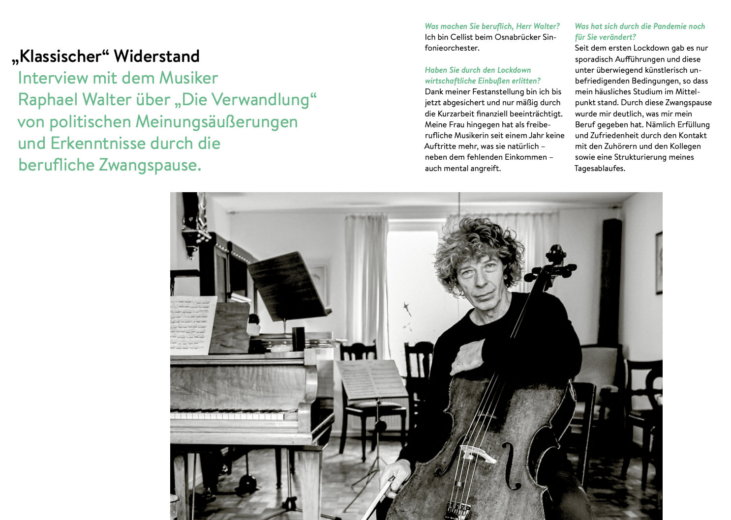 Buchinnenseite mit Raphael Walter